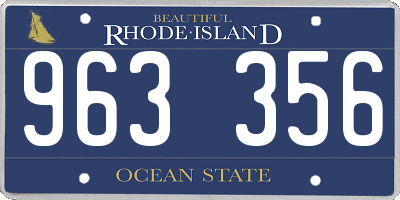 RI license plate 963356