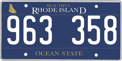 RI license plate 963358