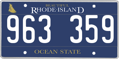 RI license plate 963359