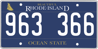 RI license plate 963366