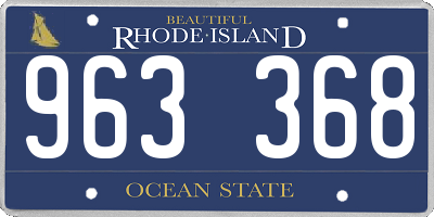 RI license plate 963368