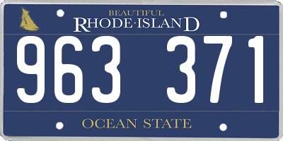 RI license plate 963371