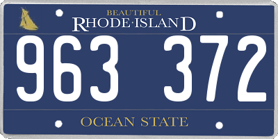 RI license plate 963372