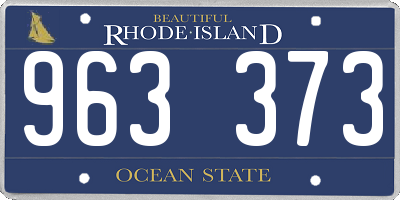 RI license plate 963373