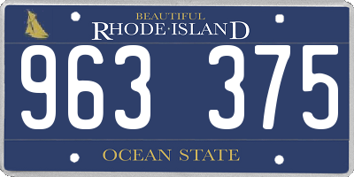 RI license plate 963375