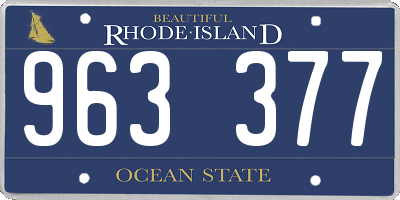 RI license plate 963377