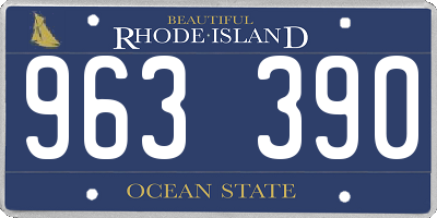 RI license plate 963390
