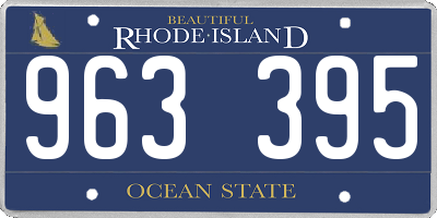 RI license plate 963395