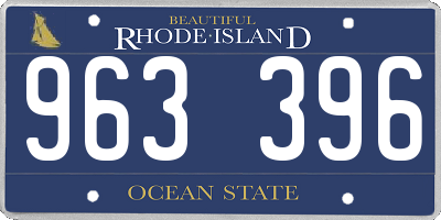 RI license plate 963396