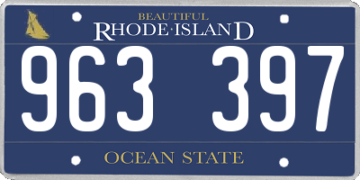 RI license plate 963397