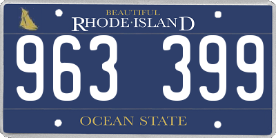 RI license plate 963399