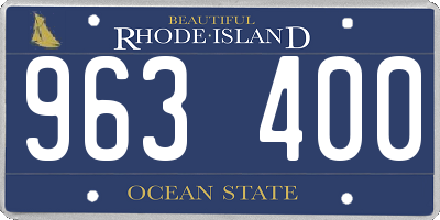 RI license plate 963400