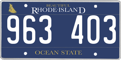 RI license plate 963403