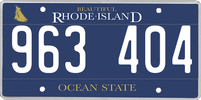 RI license plate 963404