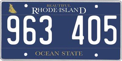 RI license plate 963405