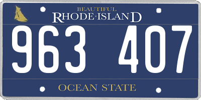 RI license plate 963407