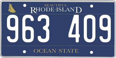RI license plate 963409