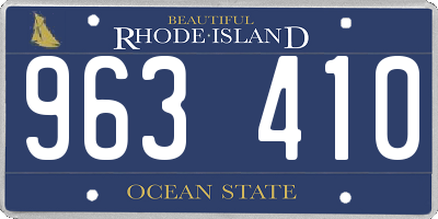 RI license plate 963410