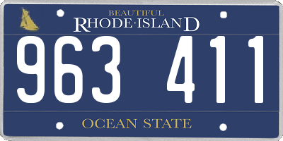 RI license plate 963411