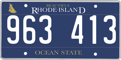 RI license plate 963413