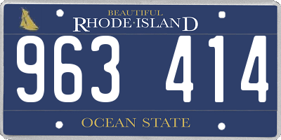 RI license plate 963414