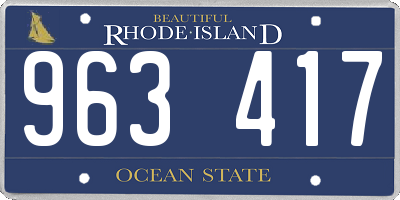 RI license plate 963417