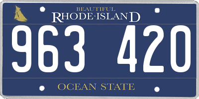 RI license plate 963420