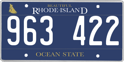 RI license plate 963422