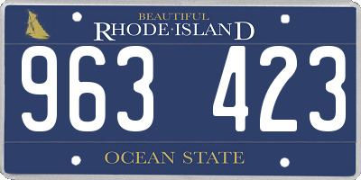 RI license plate 963423