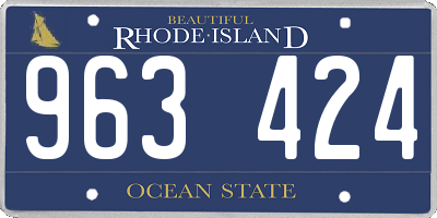 RI license plate 963424