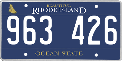RI license plate 963426