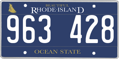 RI license plate 963428