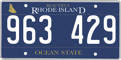RI license plate 963429