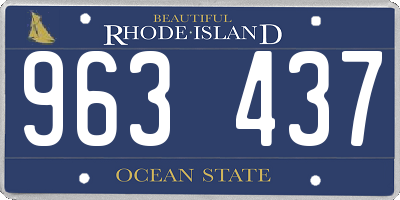 RI license plate 963437