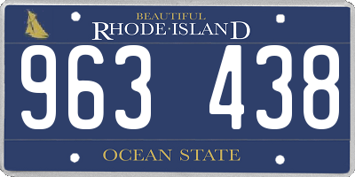 RI license plate 963438