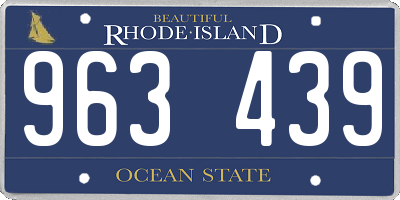 RI license plate 963439