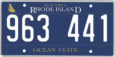RI license plate 963441
