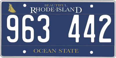 RI license plate 963442
