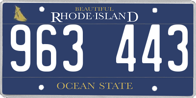 RI license plate 963443