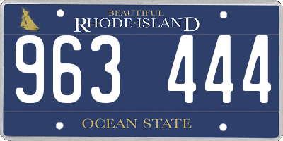 RI license plate 963444