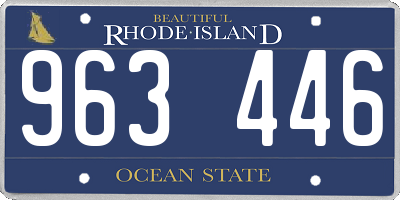 RI license plate 963446
