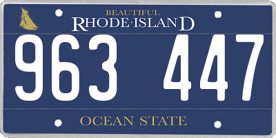 RI license plate 963447