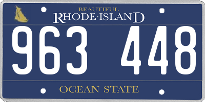 RI license plate 963448