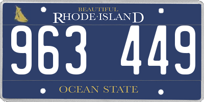 RI license plate 963449