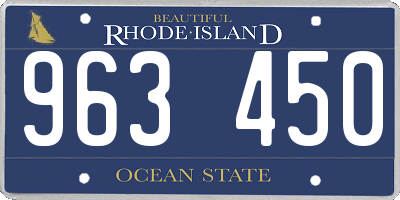 RI license plate 963450