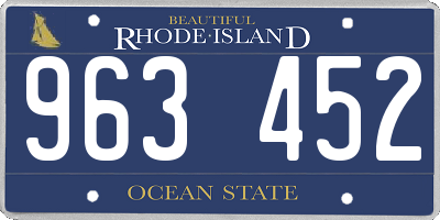 RI license plate 963452
