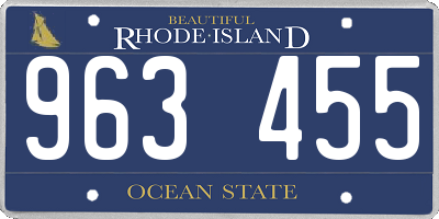 RI license plate 963455