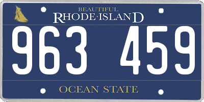 RI license plate 963459