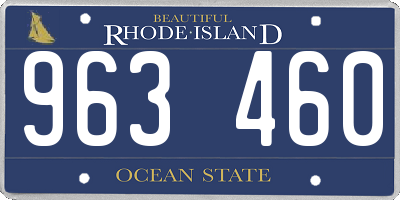 RI license plate 963460