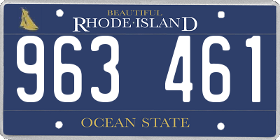 RI license plate 963461